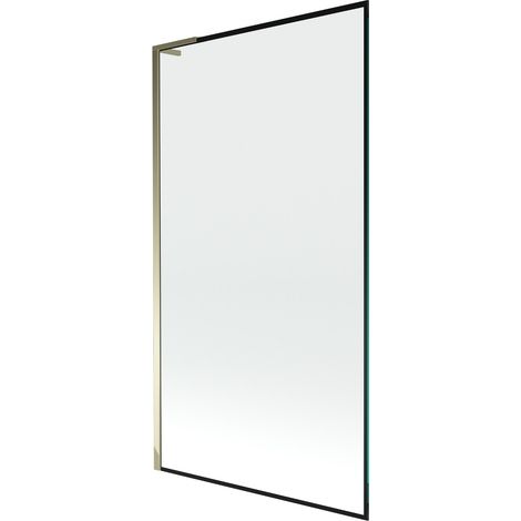 Mexen Next L Badewannenfaltwand 1-flügelig 100 x 150 cm, schwarzes Muster, gold - 895-100-000-03-70-50 (1/5)