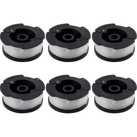 Lot de 6 bobines de fil A6481 A6485 pour coupe-bordures Black Decker STC1820CM STC1820PC STC1820EPC STC1840EPC ST5530 ST1823 (1/4)