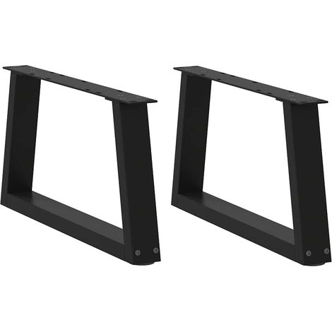 Couchtischbeine V-Form 2 Stück Schwarz 50x(30-31,3) cm Stahl