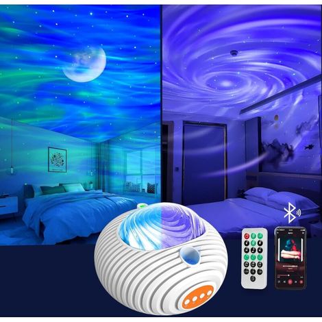 Proiettore di cielo stellato, lampada proiettore a doppio effetto: galassia, aurora boreale e Via Lattea, proiettore stellare con altoparlante Bluetooth, telecomando e timer per bambini e adulti (1/5)
