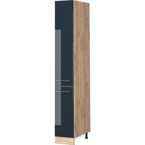 Armario de farmacia Fame-Line, Azul oscuro alto brillo, 30 cm, Vicco