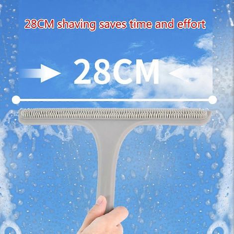 Raclette en silicone pour miroir de salle de bain avec poignée (1/4)