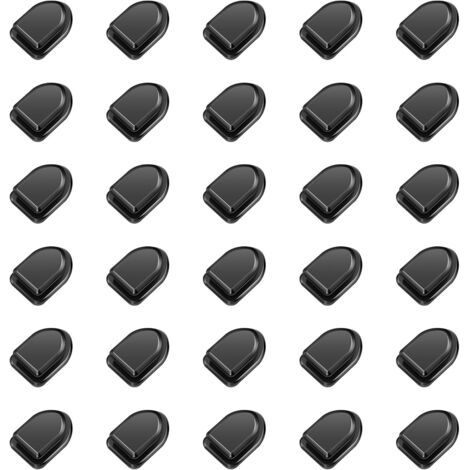 Lot De 30 Crochets Adhésifs Invisibles, Crochets Autocollants Noirs, Crochets Noirs Pour Serviettes, Crochets À Vêtements Autocollants, Crochets De Salle De Bain, Crochets Pour Clés De Voiture (1/5)