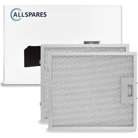 Filtro metallico AllSpares (2 pezzi) per cappe aspiranti compatibili con Klarstein 10032232 (259x293x8mm)