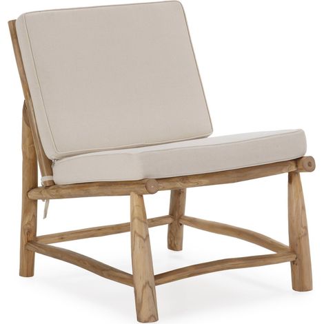 Fauteuil Ethel - Naturel, écru (1/3)