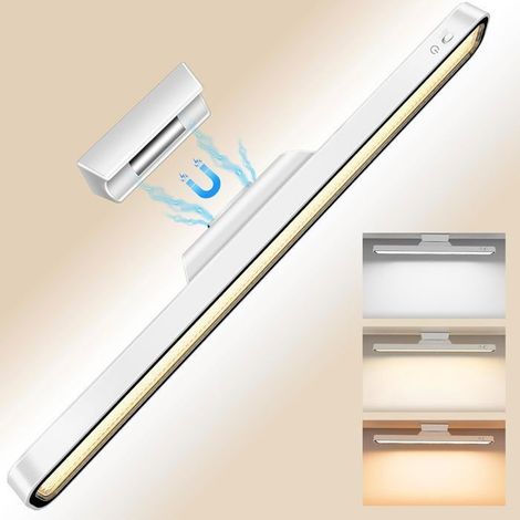 Lampe d\'Armoire Rechargeable 32cm LED Lampe de Placard Sans Fil 3 Couleurs et Intensité Variable pour chambre,bureau,cuisine (1/5)