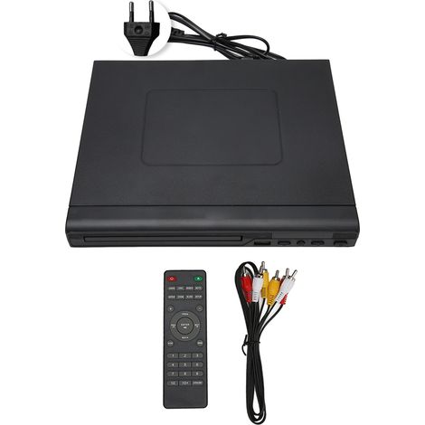 Lecteur DVD HD Mini avec Interface USB 2.0, Contrôle à Distance et Câble RCA pour TV, Compatible PAL/NTSC, Alimentation 110‑240V, Prise UE (1/5)
