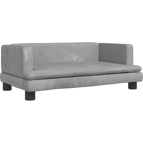 vidaXL Cama para perros de terciopelo gris claro 80x45x30 cm (1/2)