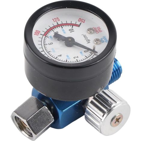 Régulateur de Pression pour Pistolet à Peinture, Manomètre de Régulateur de Pression d'air, G1/4in 0-150 psi Régulateur d'air pour pistolets à peinture Manomètre pour outils pneumatiques (1/5)