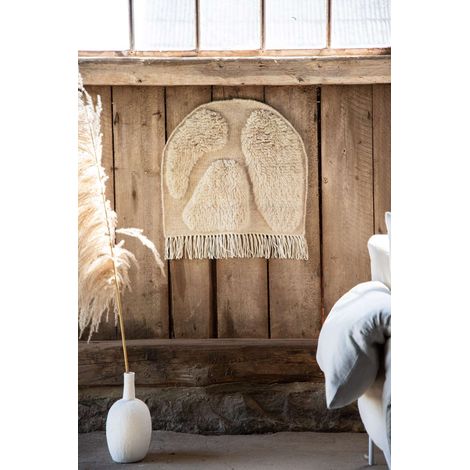 Jakobsö décoration murale laine blanc cassé. (1/3)
