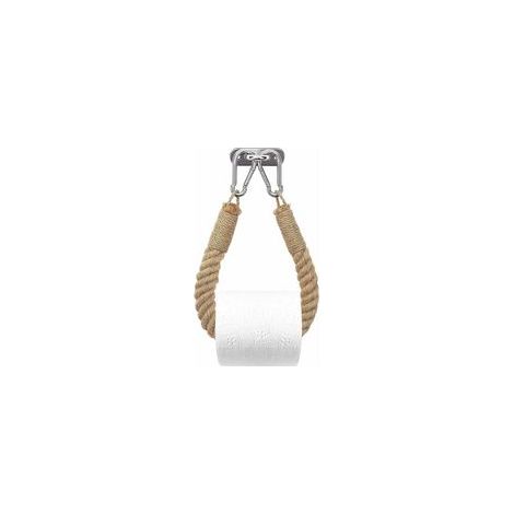 Porte-papier toilette en corde de chanvre pour salle de bain et cuisine, jaune – (1/5)