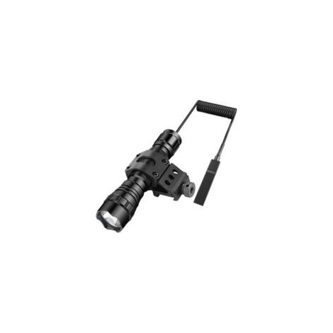 Torcia tattica a LED da 1200 lumen - Impermeabile, ricaricabile, con interruttore e cinturino da polso, ideale per la caccia e il campeggio - Crezuo