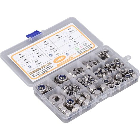 Assortiment de 290 rondelles blocage en acier inoxydable 304 (1/5)
