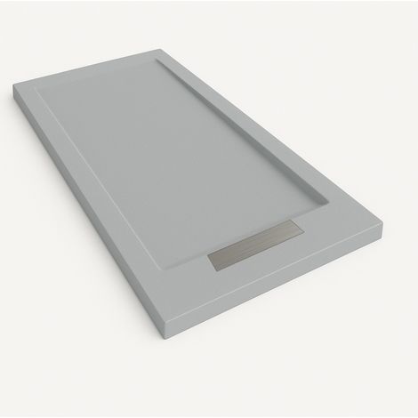 Duschwanne Steen mit Rahmen Farbe Grau RAL 7040 70x170cm Abdeckung Edelstahl