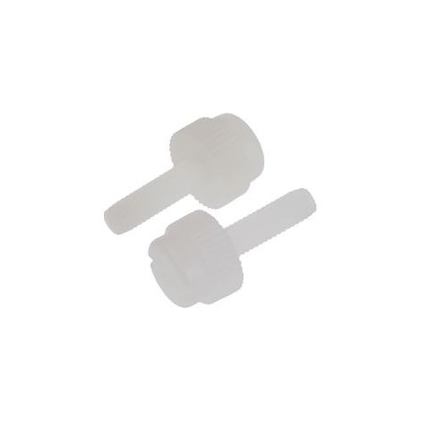 Vis nylon à tête moletée Rond moleté, M3/10mm, Nylon Brut ( Prix pour Sachet de 100 )