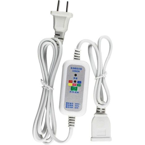 Câble de minuterie 110 V/220 V 50 Hz pour ventilateur de plafond et éclairage LED, adaptateur secteur (1/5)
