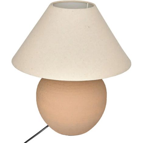 Lampe à Poser en Céramique "Seiya" 38cm Terracotta (1/4)