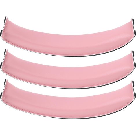 Headphone Headband Cushion, Soft Protein Leather Replacement Cushion with Excellent Elasticity, for Hecate Headphones, 3 Pieces (Pink) (1/5)