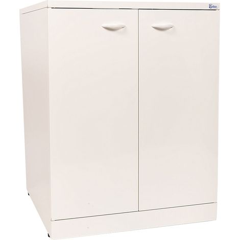 Mobile Coprilavatrice da Esterno 68x68x88 cm in Alluminio Bianco (1/5)