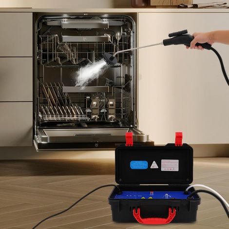 Nettoyeur Vapeur Portable, Nettoyeur Haute Pression Professionnel, Appareil de Nettoyage Vapeur Haute Température, Deux modes de nettoyage, pour Voiture Moteur Hotte et Ménage Domestique (1/5)