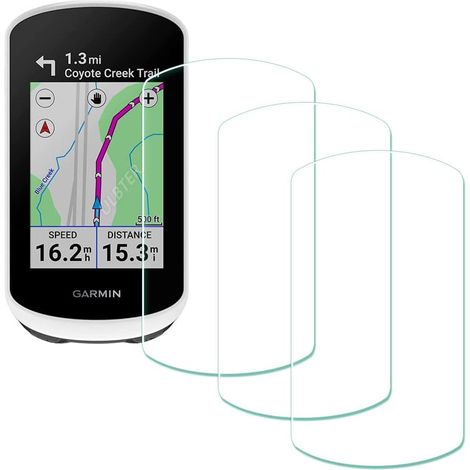 Protector de pantalla para navegador Garmin Edge Explore 2 LCD, película protectora de vidrio templado, accesorios, 0,3 mm, dureza 9H, antiarañazos, antihuellas, antiburbujas - Paquete de 3 (1/5)