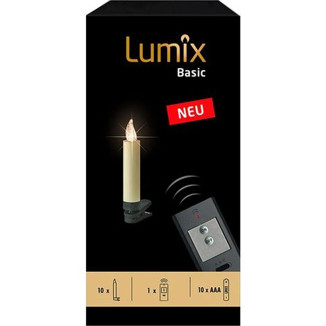 Krinner 75460 Illuminazione senza fili per albero di Natale per interni a batteria, 10 LED bianco caldo
