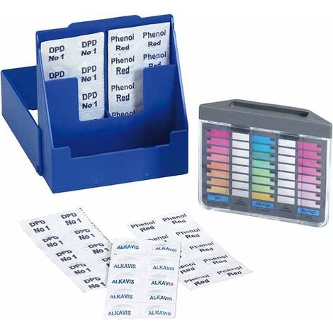 Estuche Piscina Analizador de Bromo Libre, Alcalinidad y pH  Test Agua Piscina