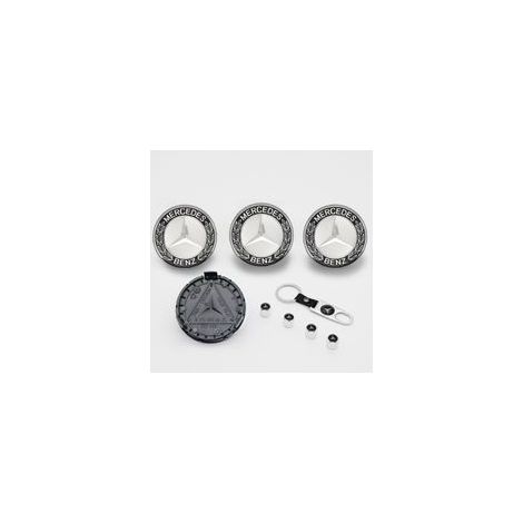 4 pièces Cache Moyeux - Compatible with Mercedes Benz - 75mm - Cache de Roue Centrale - ABS - Accessoires de Voiture (1/4)