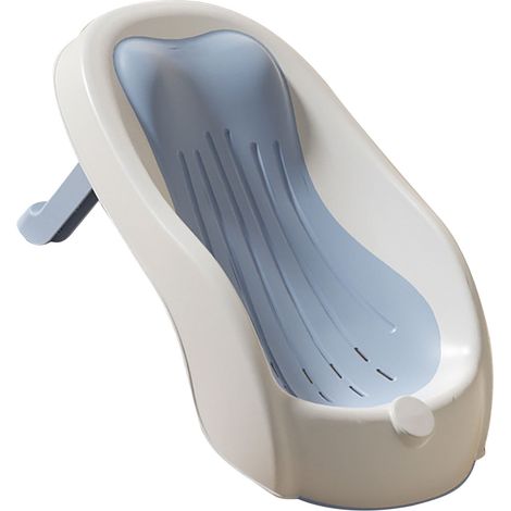 Support de bain pour bébé antidérapant à angle réglable, siège de baignoire pour nouveau-né en PP et TPE, bleu, pour la maison et les voyages (1/4)