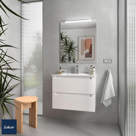 Armoire murale MONTERREY 700 2 tiroirs métalliques avec amortisseur BLANC BRILLANT 697 x 540 x 450 mm (1/5)