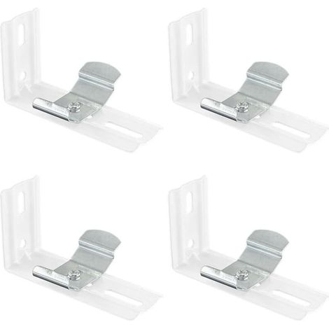 Ensemble de 4 supports de fixation à angle droit pour stores verticaux, accessoires pour stores vénitiens en forme de L pour une installation facile et un meilleur soutien. (1/4)