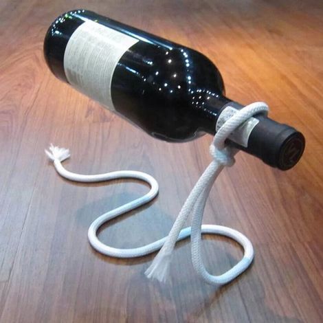 Soporte mágico para botellas de vino con cuerda (1/4)