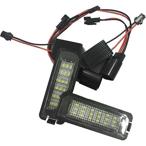 Zwei 24-LED-Kennzeichenleuchten, passend für B6, B7, Golf MK5 und MK6, wie auf dem Bild gezeigt. (1/5)