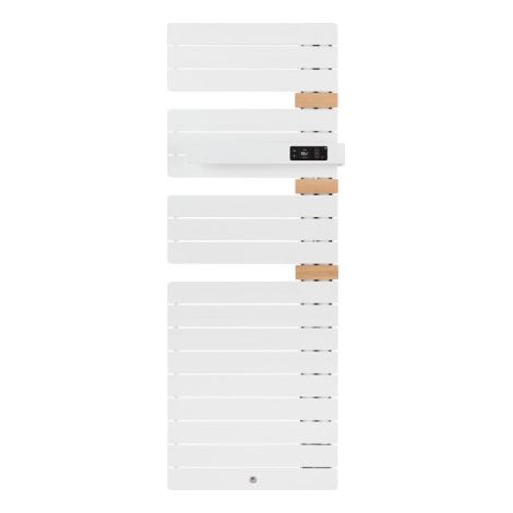 Sèche-serviettes électrique Thermor ALLURE 3 classique 500W mât à droite avec entretoises en chêne clair - 483239