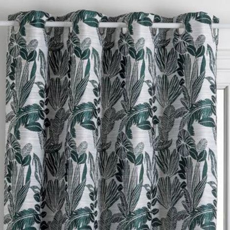 Rideau Jacquard à Œillets "Bejuco" 140x260cm Céladon