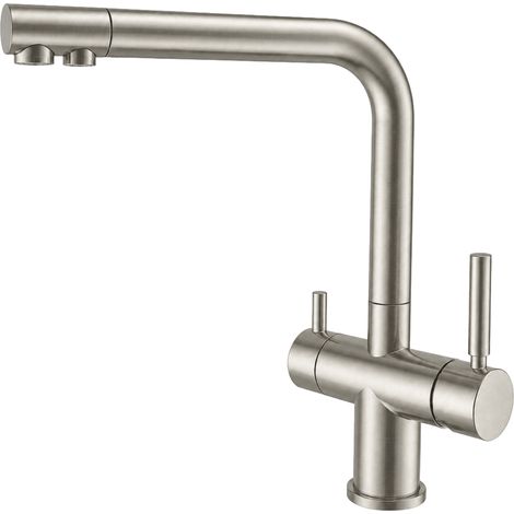 Rubinetto da cucina 4 vie Shurity 424 Acciaio Inox 3/8” Nickel Spazzolato (1/2)