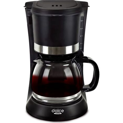 Cafetière 1,2L - 8-12 Tasses 900W - Dolce Casa DC-CAF-8-12-N - Filtre amovible - Fonction maintien au chaud - Noir Mat (1/4)