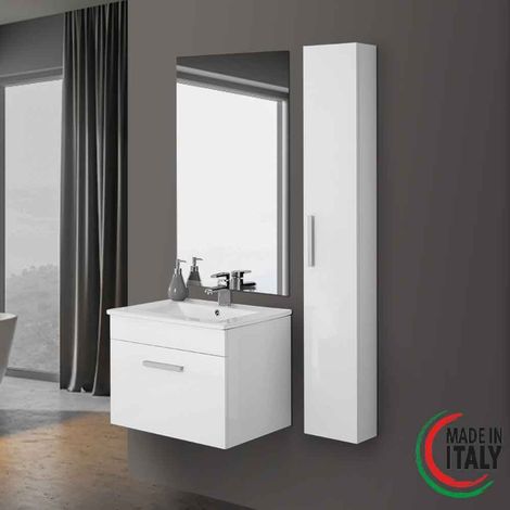 COMPOSIZIONE BAGNO SOSPESA IN NOBILITATO MELAMINICO (1/5)