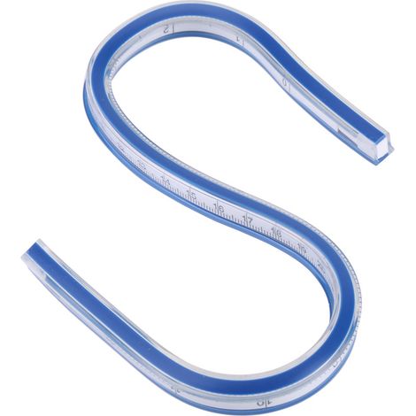 Righello curvo flessibile in plastica, 1 pezzo, strumento di misurazione per disegno e lavori manuali, 30 cm (1/5)