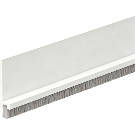 White Brush Door Seal 100 cm, Self-Adhesive Bottom of the Door Caulk, Thermal Sound Insulation, Dust-Proof, Cut to Size, Door Protection (1/5)