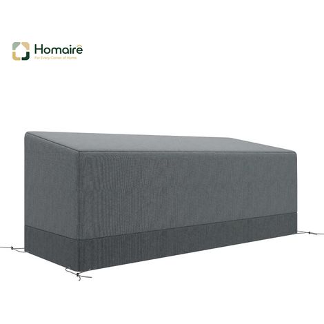 HOMAIRE Schutzhülle pour mobilier de jardin hiverproof étanche anti-UV en tissu Oxford 600D Hellgrau