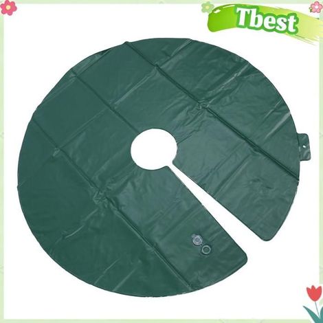 Tbest Anneau d'arrosage des arbres Anneau d'arrosage d'arbre 10 gallons, pochette d'eau jardin Café 15,75 X 6,69 X 0,39 Verte (1/5)