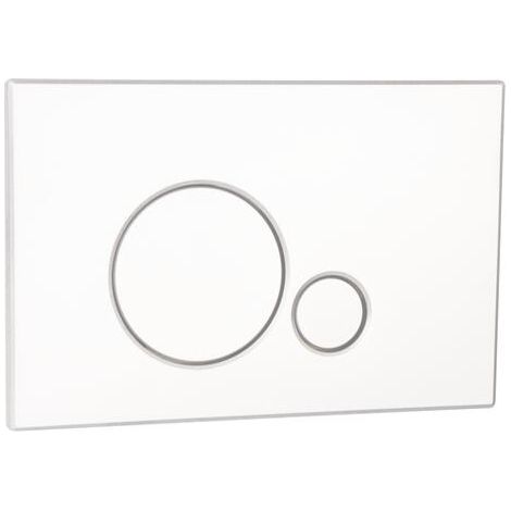 Plaque de commande 3/6 litres ronde blanche - ROLF (1/2)