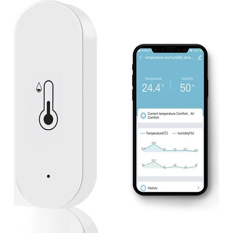 1x Capteur de température et d'humidité Tuya Wifi, thermomètre-hygromètre d'intérieur (1/5)