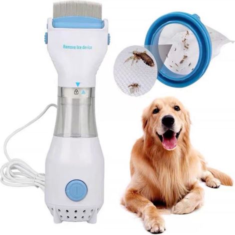 Peine Eléctrico Para Piojos De Mascotas MINKUROW, Aspiradora Estándar Para Repeler Piojos De Cachorros, Repelente De Piojos Estándar Para Cachorros, Mascotas Seguras Para El Tratamiento (1/5)