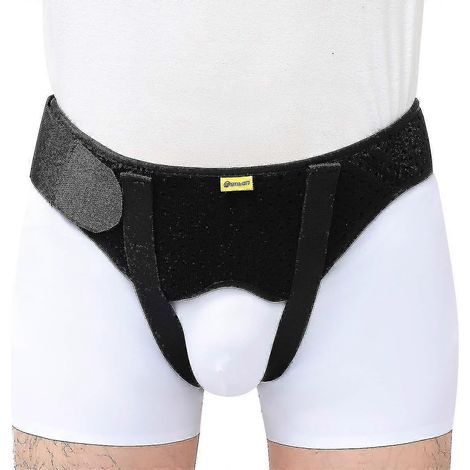 Ceinture herniaire pour hernie inguinale simple/double ou hernie sportive, orthèse de soutien herniaire pour hommes et femmes, sangle de récupération pour soulager la douleur, grande taille (lot de 1) (1/5)
