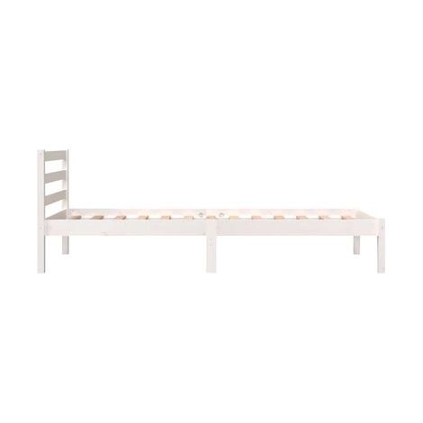 Sans matelas, sommier, 75 × 190 cm, blanc, pour chambre, décor moderne, facile à assembler (1/5)