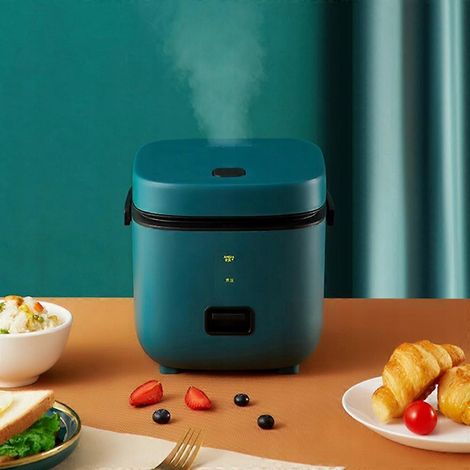 Cuiseur à riz vapeur Mini 1,2 l 200 W Revêtement antiadhésif 1,2 L Vert 200 W (1/5)