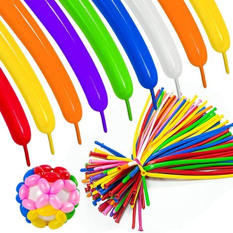 100 ballons magiques pour créer des animaux, des fleurs et décorer anniversaires, mariages, fiançailles, Noël et fêtes.