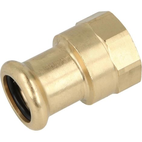 Raccord a sertir en bronze Reduction fem/fem 15x3/8" Type 6270g contour M